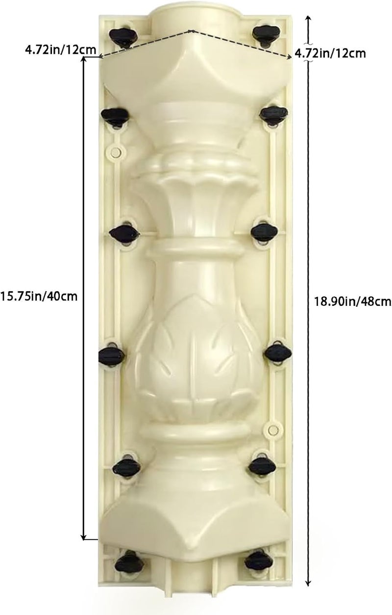 EAIVENY Prefabricated ABS Balcony Mold,Concrete Balustrade Mold Concrete Formwork for Outdoor Construction, DIY Home Improvement, Easy Installation and Reusable Design (Style 1) - Image 2